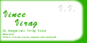 vince virag business card