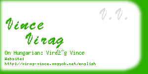 vince virag business card